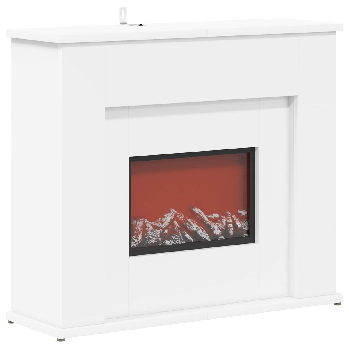 LED-nauhalla varustettu takka valkoinen 63 x 20 x 54,5 cm