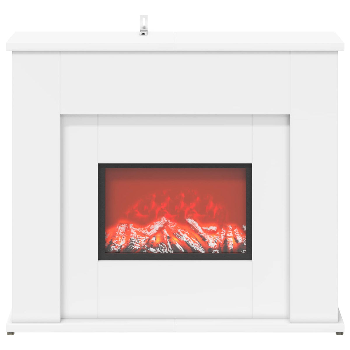 LED-nauhalla varustettu takka valkoinen 63 x 20 x 54,5 cm