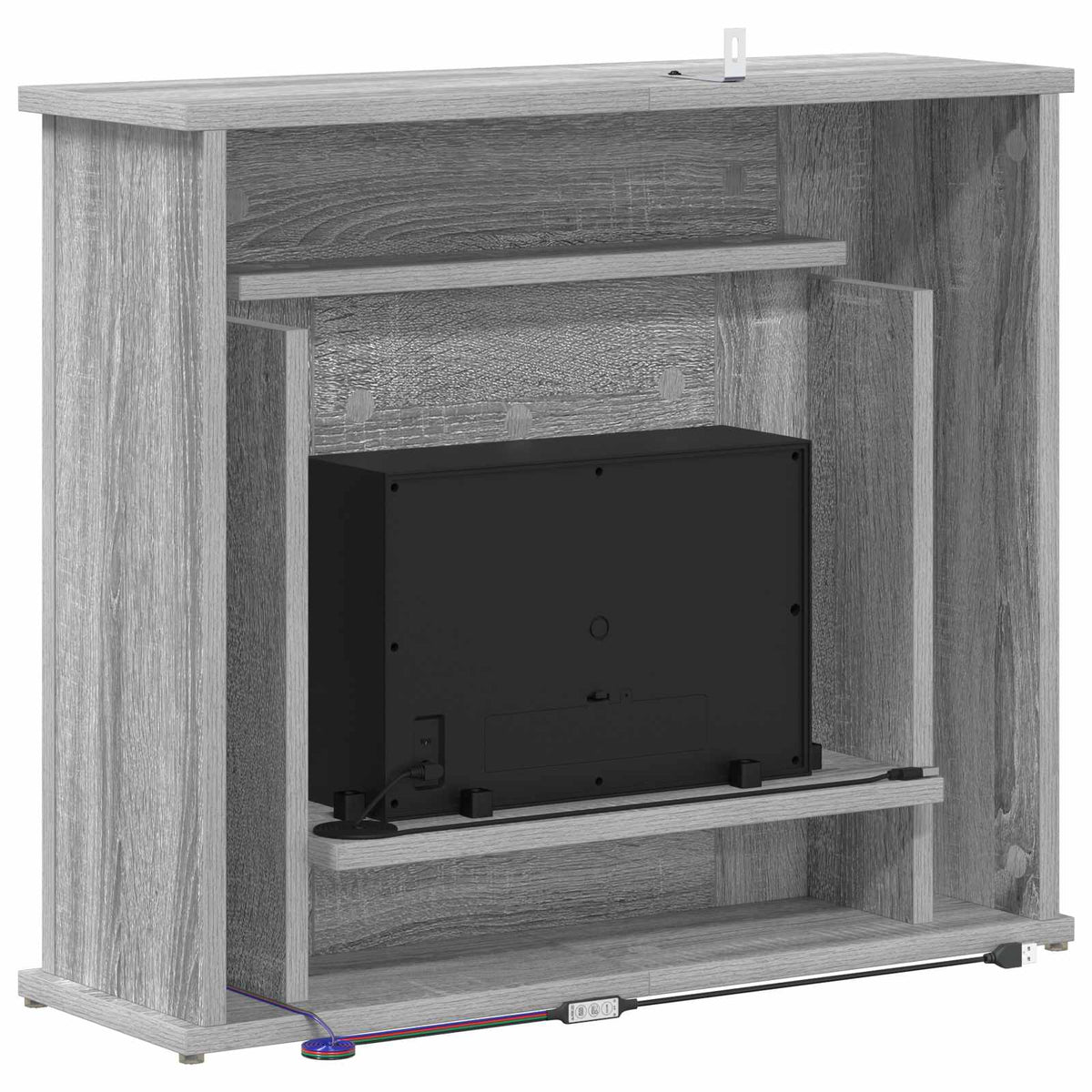 LED-nauhalla varustettu takka Harmaa Sonoma 63 x 20 x 54,5 cm