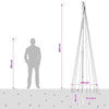 Joulukuusen valosarja piikillä ja lipputangolla 300 cm