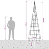 Joulukuusen valosarja piikillä ja lipputangolla 300 cm