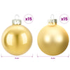 Joulupallosetti 30 kpl Kulta 6 cm Polystyreeni