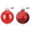 Joulupallosetti 30 kpl Punainen 6 cm Polystyreeni