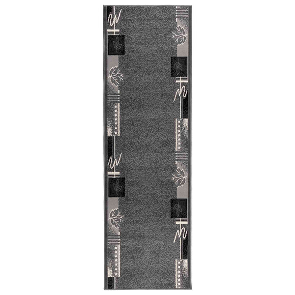 Räystäskynnysmatto FLORNES Kudottu Harmaa Lehdet 80 x 450 cm PP