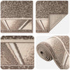Räystäskynnysmatto FLORNES Kudottu Taupe Zigzag 100 x 450 cm PP