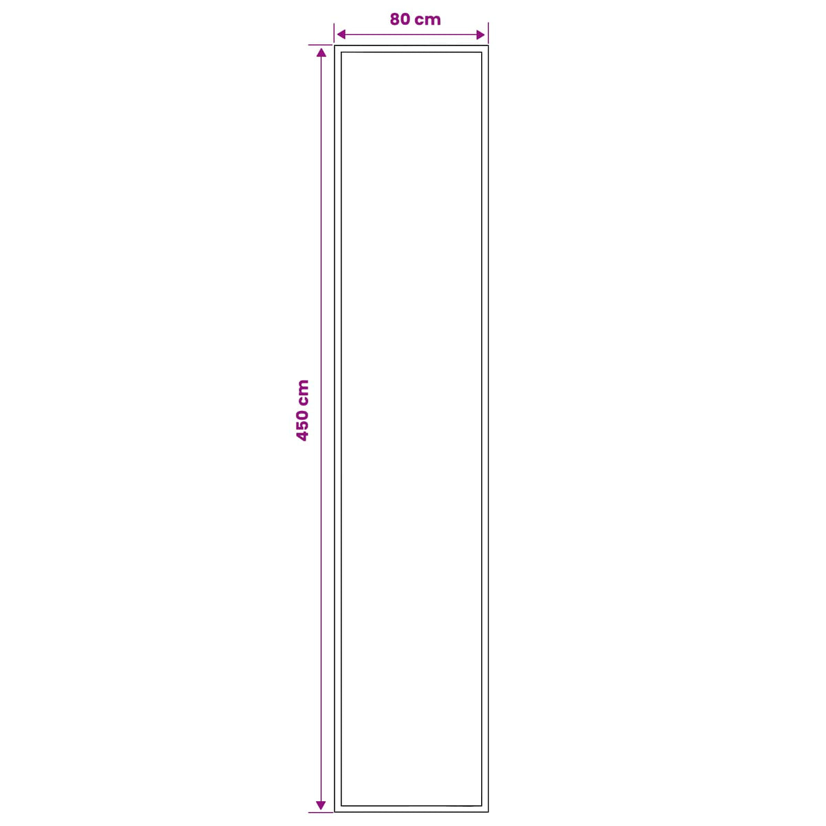 Räystäskynnysmatto FLORNES Kudottu Musta Siveltimet 80 x 450 cm