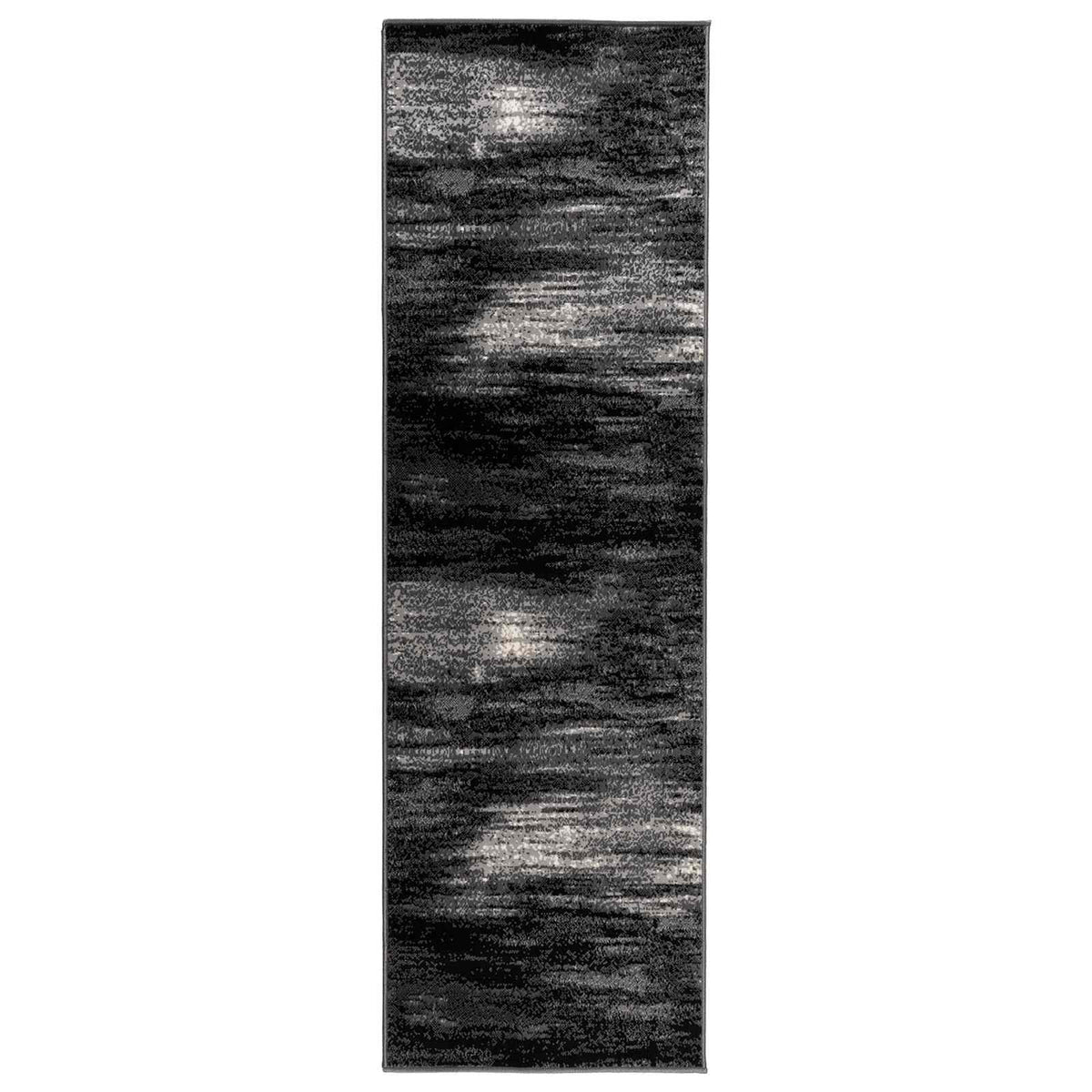 Räystäskynnysmatto FLORNES Kudottu Musta Siveltimet 80 x 450 cm