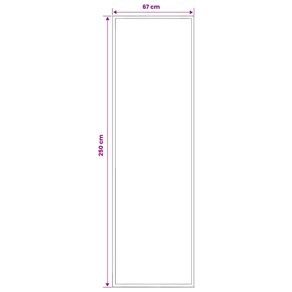 Räystäskynnysmatto FLORNES Kudottu Harmaa Raidat 67 x 250 cm PP