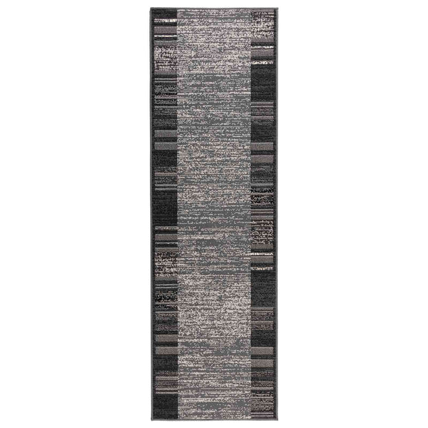 Räystäskynnysmatto FLORNES Kudottu Harmaa Raidat 67 x 250 cm PP