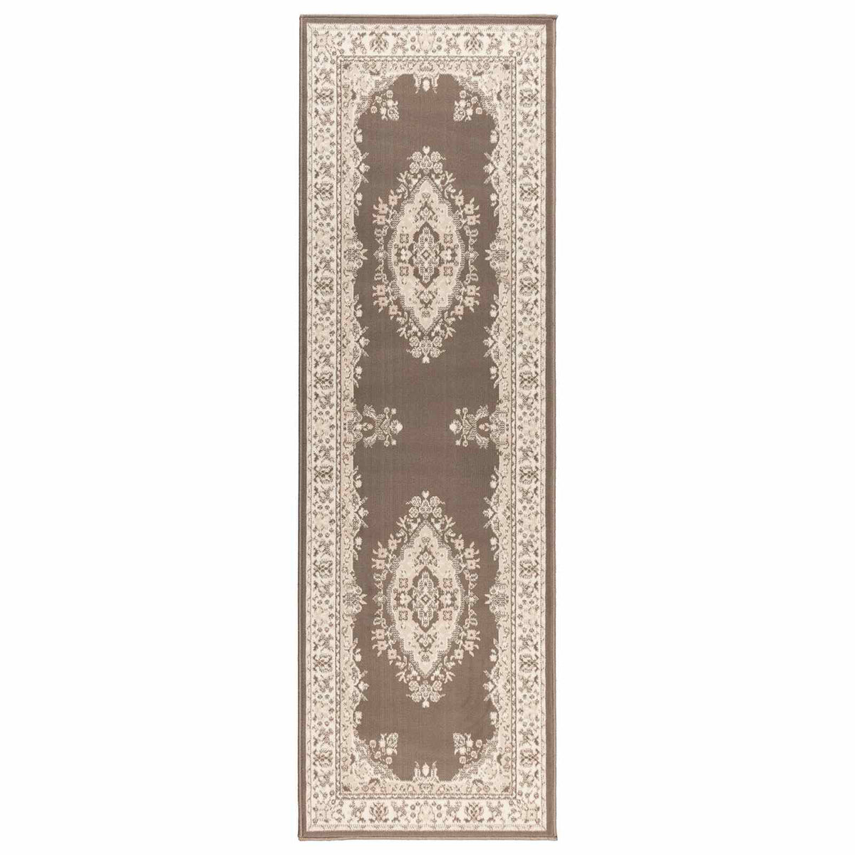 Räystäskynnysmatto FLORNES Kudottu Taupe-kuvio 80 x 450 cm PP