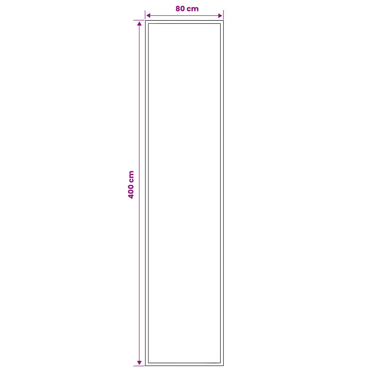 Räystäskynnysmatto FLORNES Kudottu Ekru-kuvio 80 x 400 cm PP