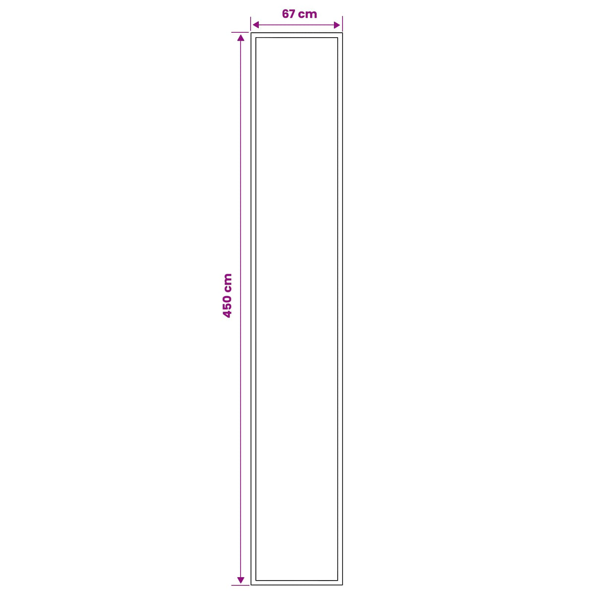 Räystäskynnysmatto FLORNES Kudottu Harmaa kuvio 67 x 450 cm PP