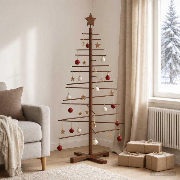 Puinen Joulukuusi KOTKA 125 cm Bambu ja täysi mänty