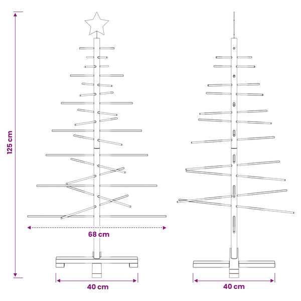 Puinen Joulukuusi KOTKA 125 cm Bambu ja täysi mänty