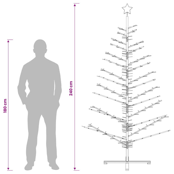 Puinen Joulukuusi KOTKA 240 cm Bambu ja täysi mänty Ruskea