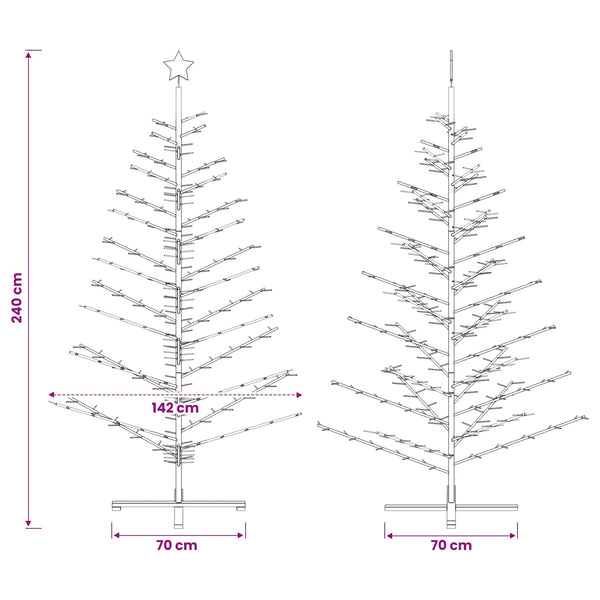 Puinen Joulukuusi KOTKA 240 cm Bambu ja täysi mänty Ruskea
