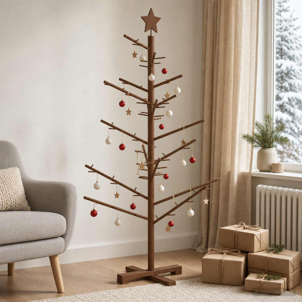 Puinen Joulukuusi KOTKA 125 cm Bambu ja täysi mänty