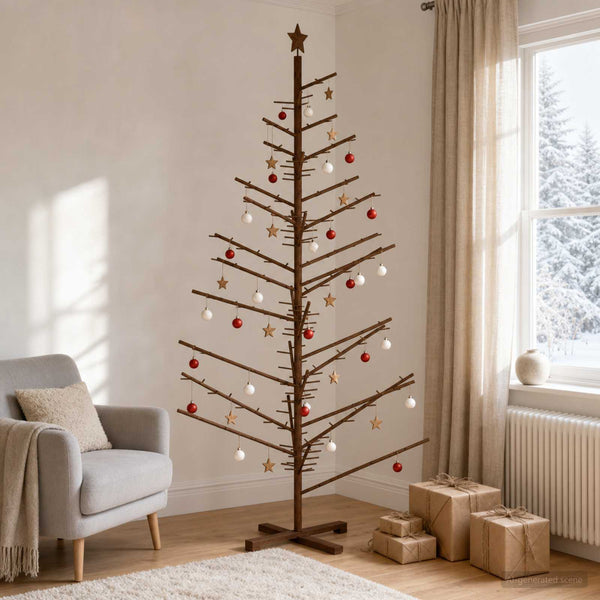 Puinen Joulukuusi KOTKA 210 cm Bambu ja täysi mänty