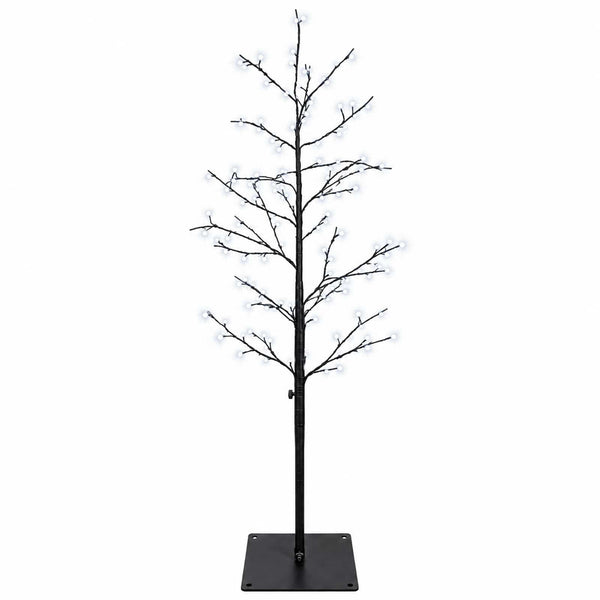 Koristekoivu valoilla Musta 120 cm Teräs 279 LEDiä