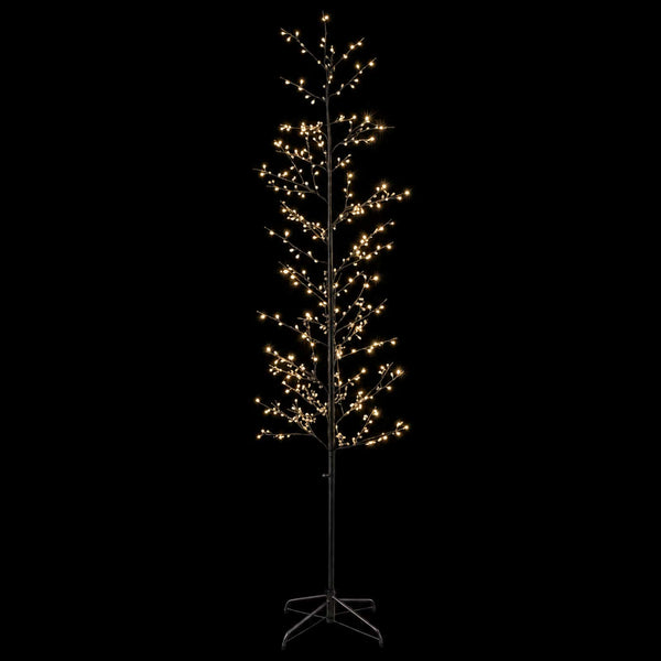 Koristekoivu valoilla Musta 47 x 210 cm Teräs 567 LEDiä