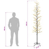 Koristekoivu valoilla Musta 240 cm Teräs 675 LEDiä