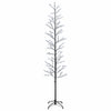 Koristekoivu valoilla Musta 47 x 240 cm Teräs 675 LEDiä