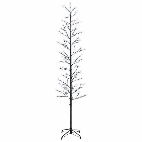 Koristekoivu valoilla Musta 47 x 240 cm Teräs 675 LEDiä