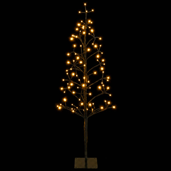 LED-valonauhakuusi Musta 18 x 18 x 120 cm Teräs 140 LEDiä