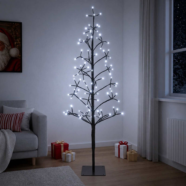 LED-valonauhakuusi Musta 18 x 18 x 120 cm Teräs 140 LEDiä