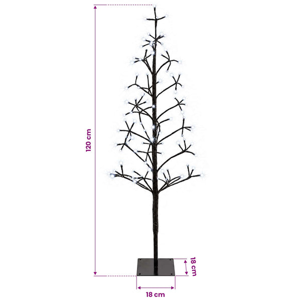 LED-valonauhakuusi Musta 18 x 18 x 120 cm Teräs 140 LEDiä