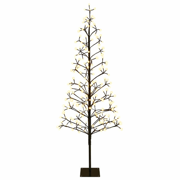 LED-valonauhakuusi Musta 20 x 20 x 180 cm Teräs 196 LEDiä