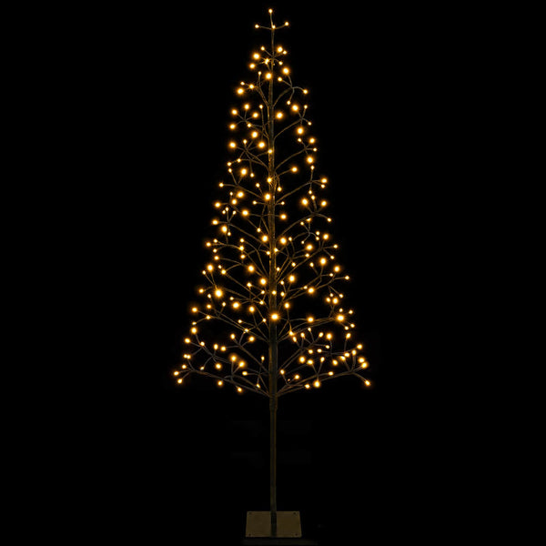 LED-valonauhakuusi Musta 20 x 20 x 180 cm Teräs 196 LEDiä