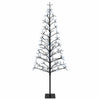 LED-valonauhakuusi Musta 180 cm Teräs 196 LEDiä