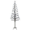 LED-valonauhakuusi Musta 47 x 210 cm Teräs 228 LEDiä