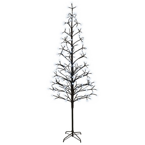 LED-valonauhakuusi Musta 47 x 210 cm Teräs 228 LEDiä