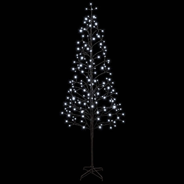 LED-valonauhakuusi Musta 47 x 210 cm Teräs 228 LEDiä