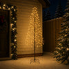 LED-valonauhakuusi Musta 240 cm Teräs 268 LEDiä