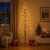 LED-valonauhakuusi Musta 240 cm Teräs 268 LEDiä