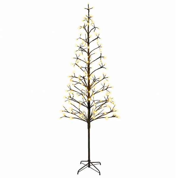 LED-valonauhakuusi Musta 240 cm Teräs 268 LEDiä