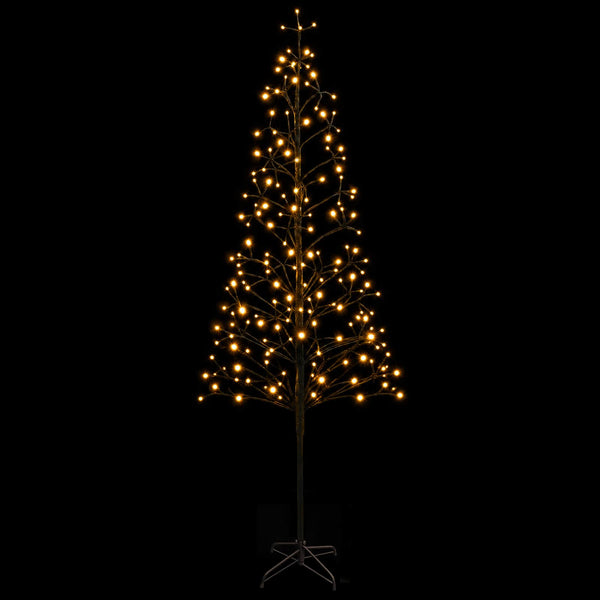 LED-valonauhakuusi Musta 240 cm Teräs 268 LEDiä