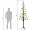 LED-valonauhakuusi Musta 240 cm Teräs 268 LEDiä
