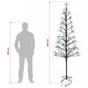 LED-valonauhakuusi Musta 47 x 240 cm Teräs 268 LEDiä