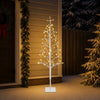 LED-valonauhakuusi valkoinen 18 x 18 x 150 cm Teräs 164 LEDiä