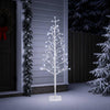 LED-valonauhakuusi valkoinen 18 x 18 x 150 cm Teräs 164 LEDiä