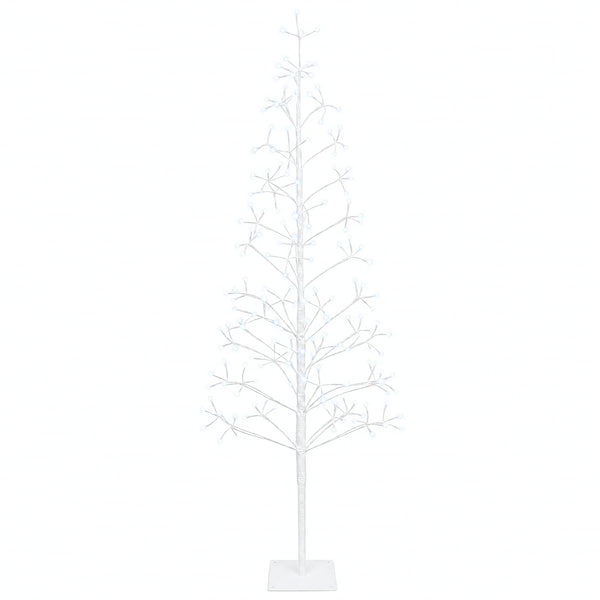 LED-valonauhakuusi valkoinen 18 x 18 x 150 cm Teräs 164 LEDiä