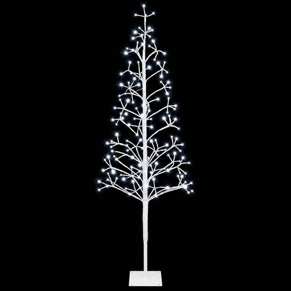 LED-valonauhakuusi valkoinen 18 x 18 x 150 cm Teräs 164 LEDiä