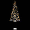 LED-valonauhakuusi valkoinen 20 x 20 x 180 cm Teräs 196 LEDiä
