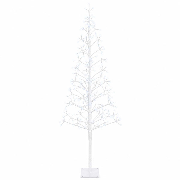 LED-valonauhakuusi valkoinen 180 cm Teräs 196 LEDiä