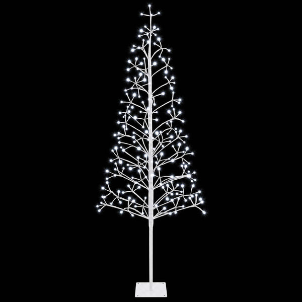 LED-valonauhakuusi valkoinen 180 cm Teräs 196 LEDiä