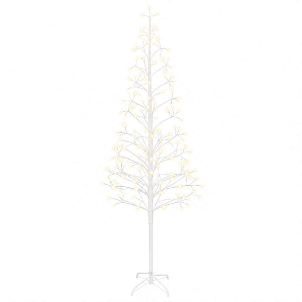 LED-valonauhakuusi valkoinen 210 cm Teräs 228 LEDiä